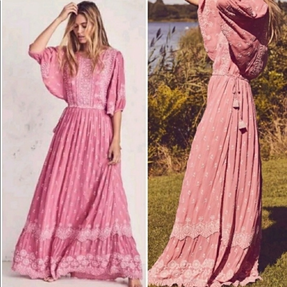 LoveShackFancy Cecily Floral Maxi Long Dress